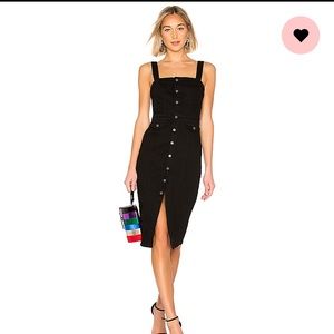 GRLFRND Petra Black Denim Dress NWT